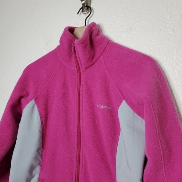 Columbia Fleece Full Zip Jacket in Pink & Gray - Picture 2 of 7